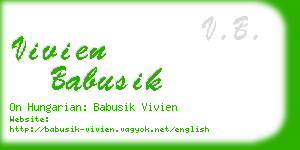 vivien babusik business card